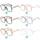 Red Retro Eyeglasses Square Shape Glasses for Men